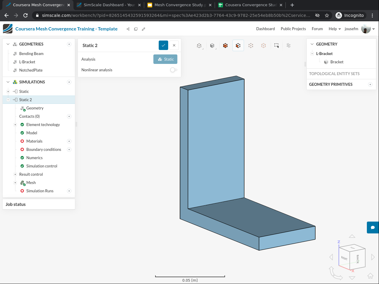 Screenshot proses simulasi SimScale